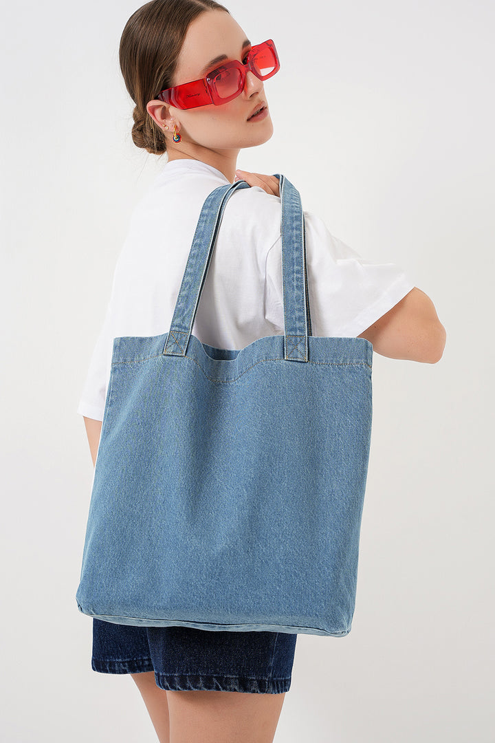 BGD Women Woman Denim Shoulder Bag 010184 - Blue - Vitoria-Gasteiz