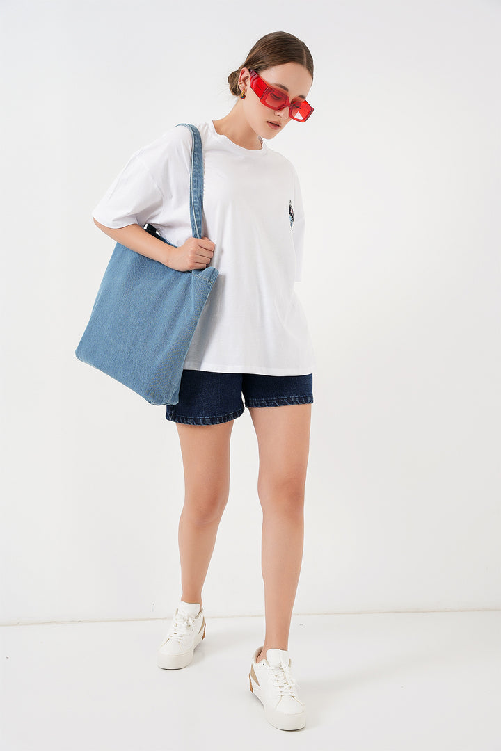BGD Women Woman Denim Shoulder Bag 010184 - Blue - Vitoria-Gasteiz