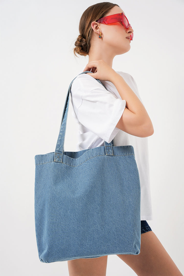 BGD Women Woman Denim Shoulder Bag 010184 - Blue - Vitoria-Gasteiz