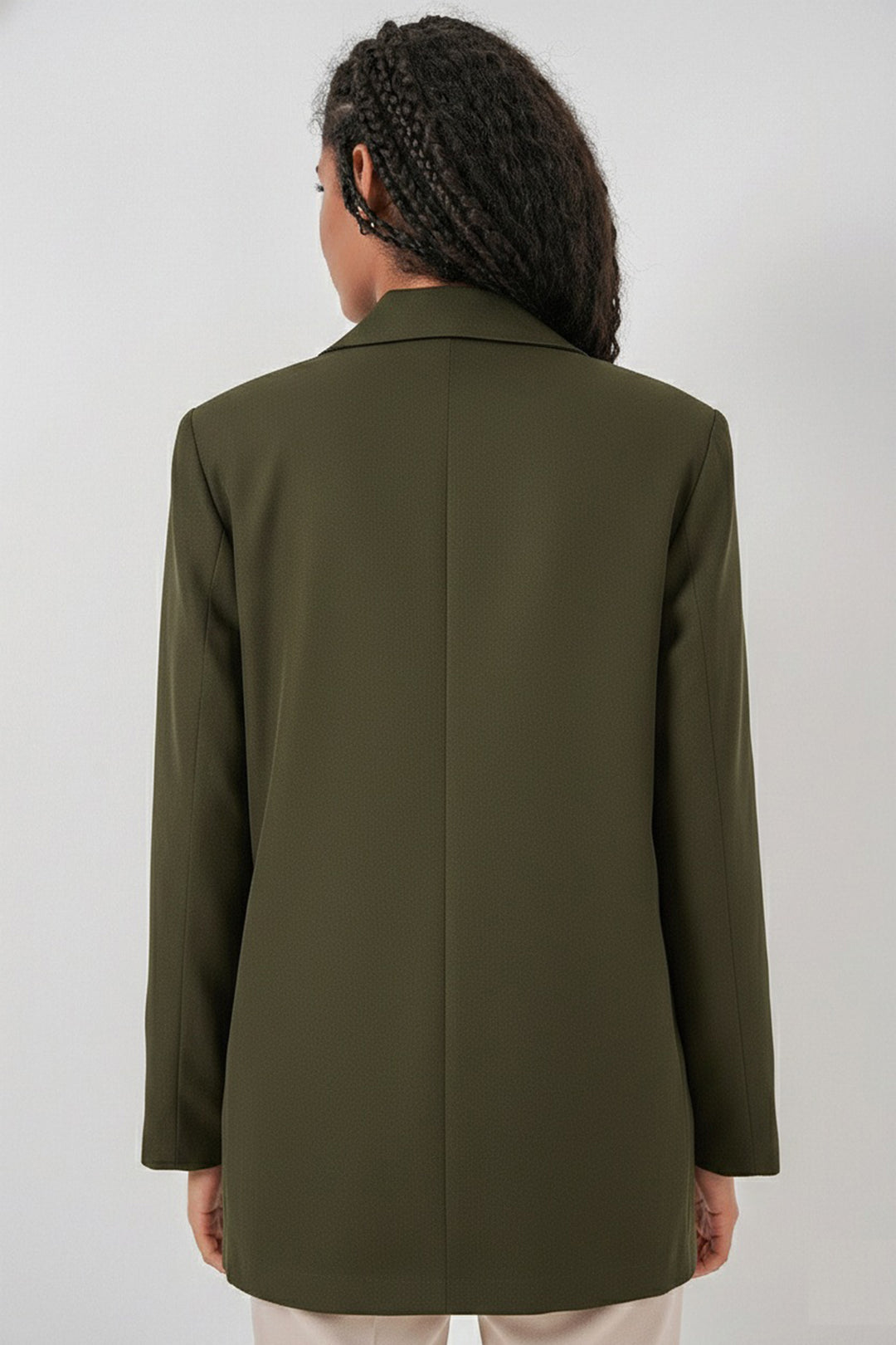 BGD Women Kadın Kruvaze Yaka Blazer Ceket 0722 - Haki - Portsmouth