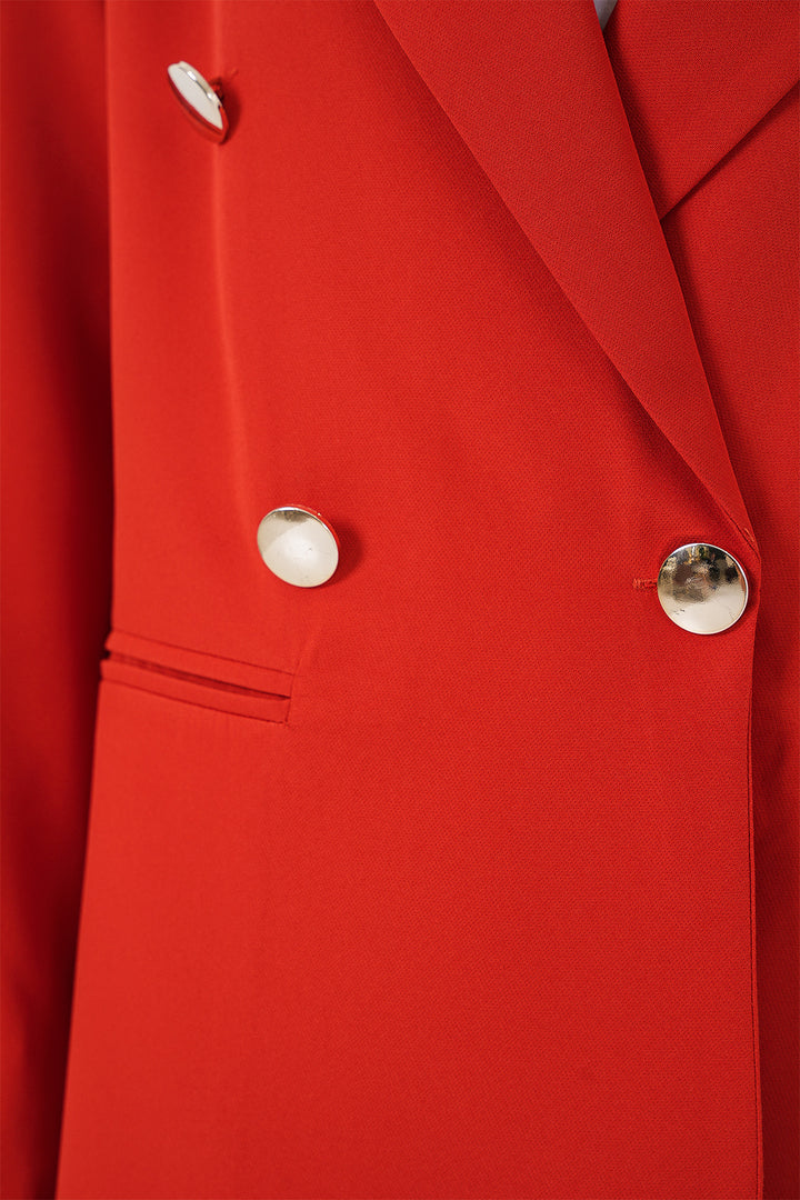 BGD Women Kadın Kruvaze Yaka Blazer Ceket 0722 - Kiremit - Richmond