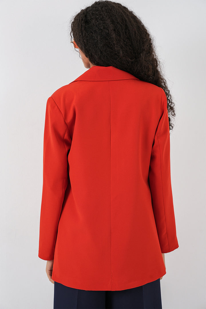 BGD Women Kadın Kruvaze Yaka Blazer Ceket 0722 - Kiremit - Richmond