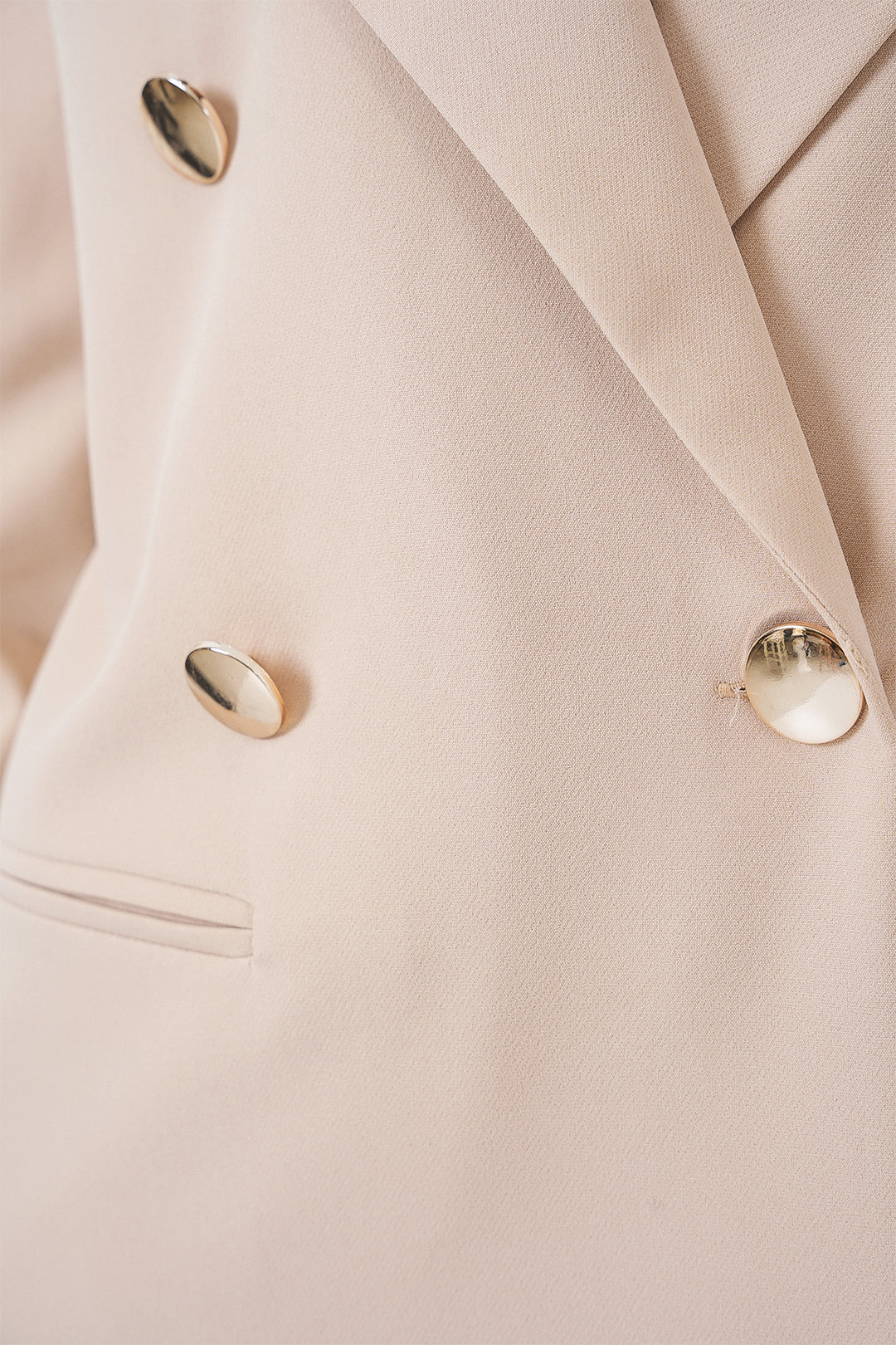 BGD Women Kadın Kruvaze Yaka Blazer Ceket 0722 - Krem - Meadow Woods