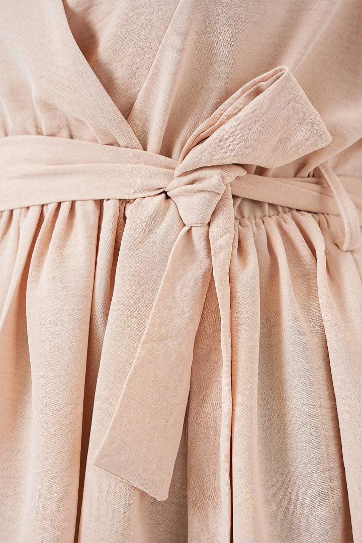 BGD Women Women's Wrap Neck Sleeveless Blouse 966 - Cream - Boulogne-Billancourt