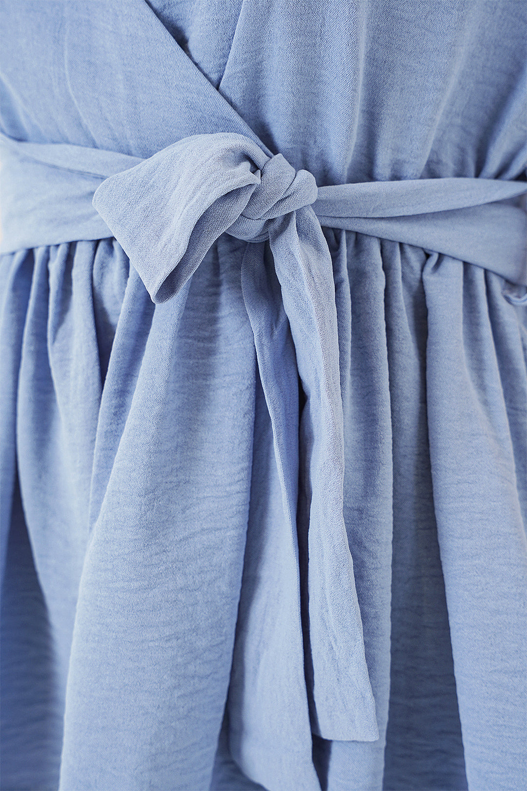 BGD Women Women's Wrap Neck Sleeveless Blouse 966 - Blue - Águeda