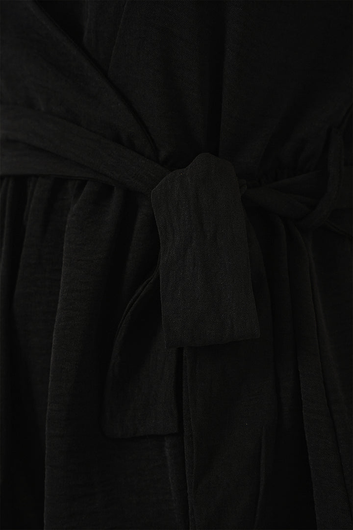 BGD Women Women's Wrap Neck Sleeveless Blouse 966 - Black - Ahlen