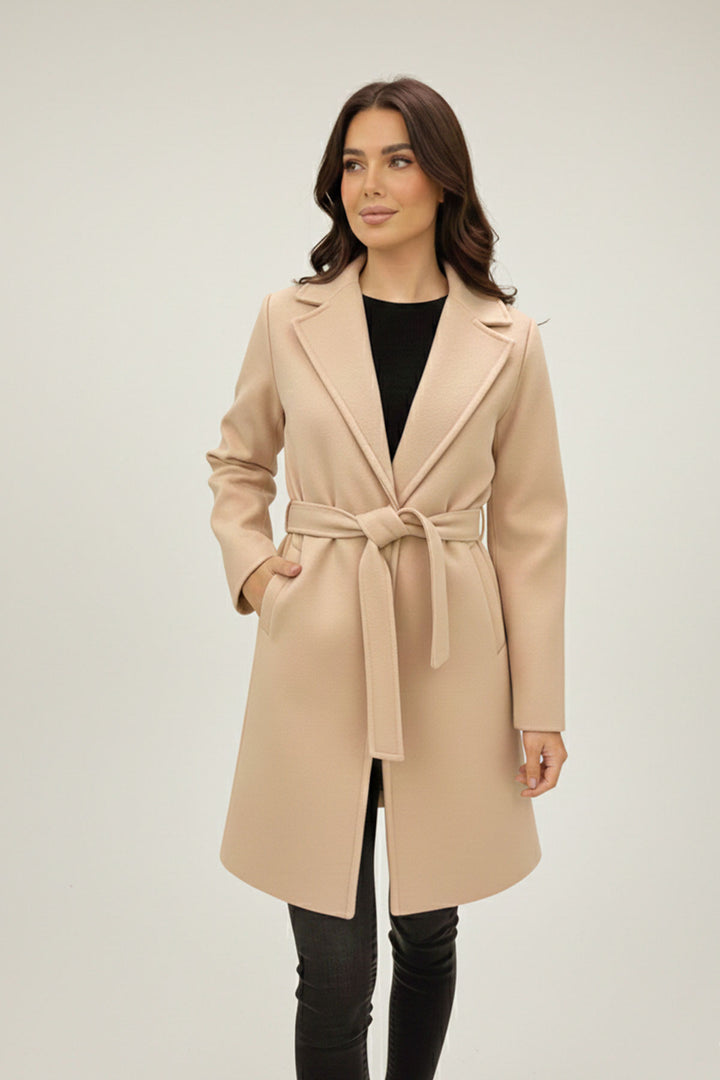 BGD Women Kadın Kuşaklı Kaban 9171 - Bej - Mount Prospect