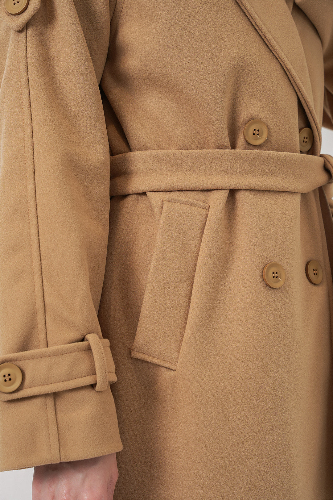 BGD Women Women's Belted Coat 9161 - Mustard - Jelgava