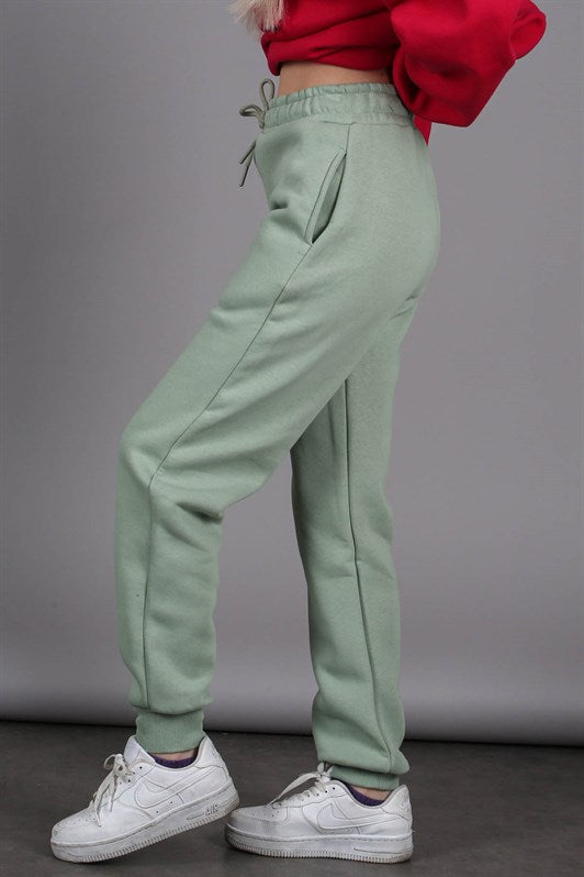 MDX Woman Mint Green Elastic Waistband Sweatpants MG1568 - Coventry