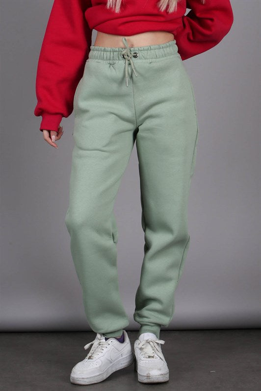 MDX Woman Mint Green Elastic Waistband Sweatpants MG1568 - Coventry