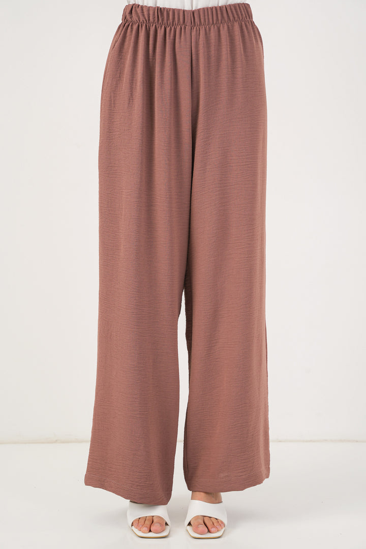 BGD Women Women's Front Lace Tunic Pants Set 6744 - Light Pink - Delano