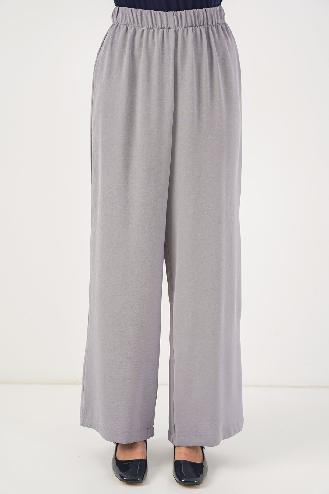 BGD Women Women's Front Lace-Up Tunic Pants Set 6744 - Gray - Bracknell