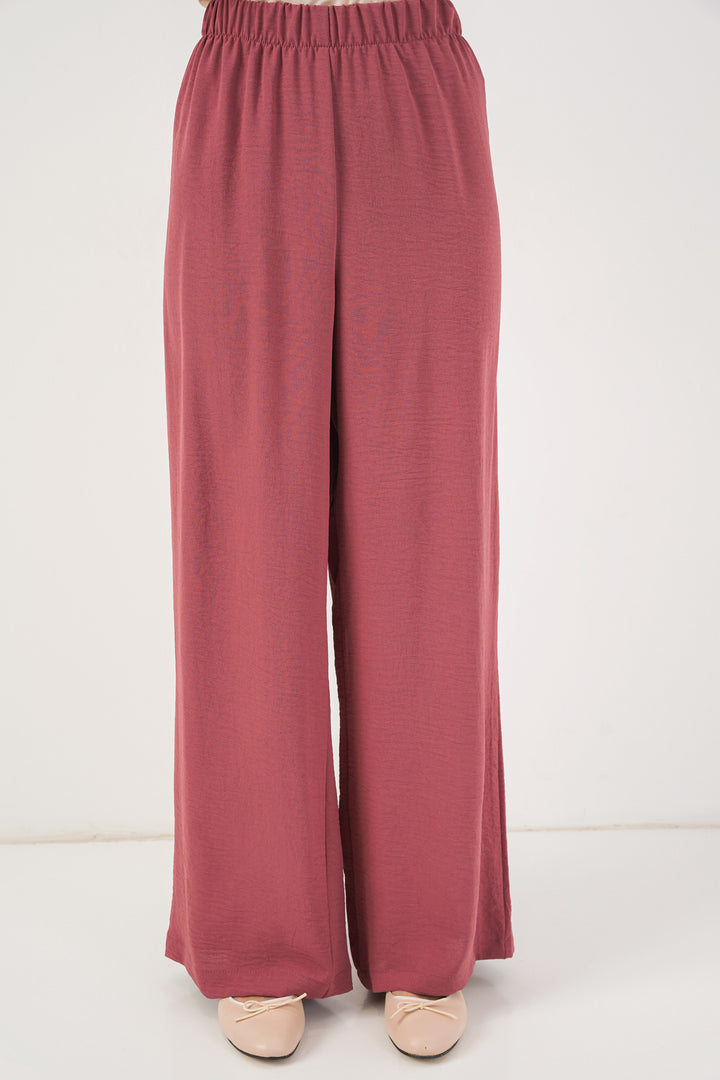 BGD Women Women's Front Lace-Up Tunic Pants Set 6744 - Rose Pink - Sint-Niklaas