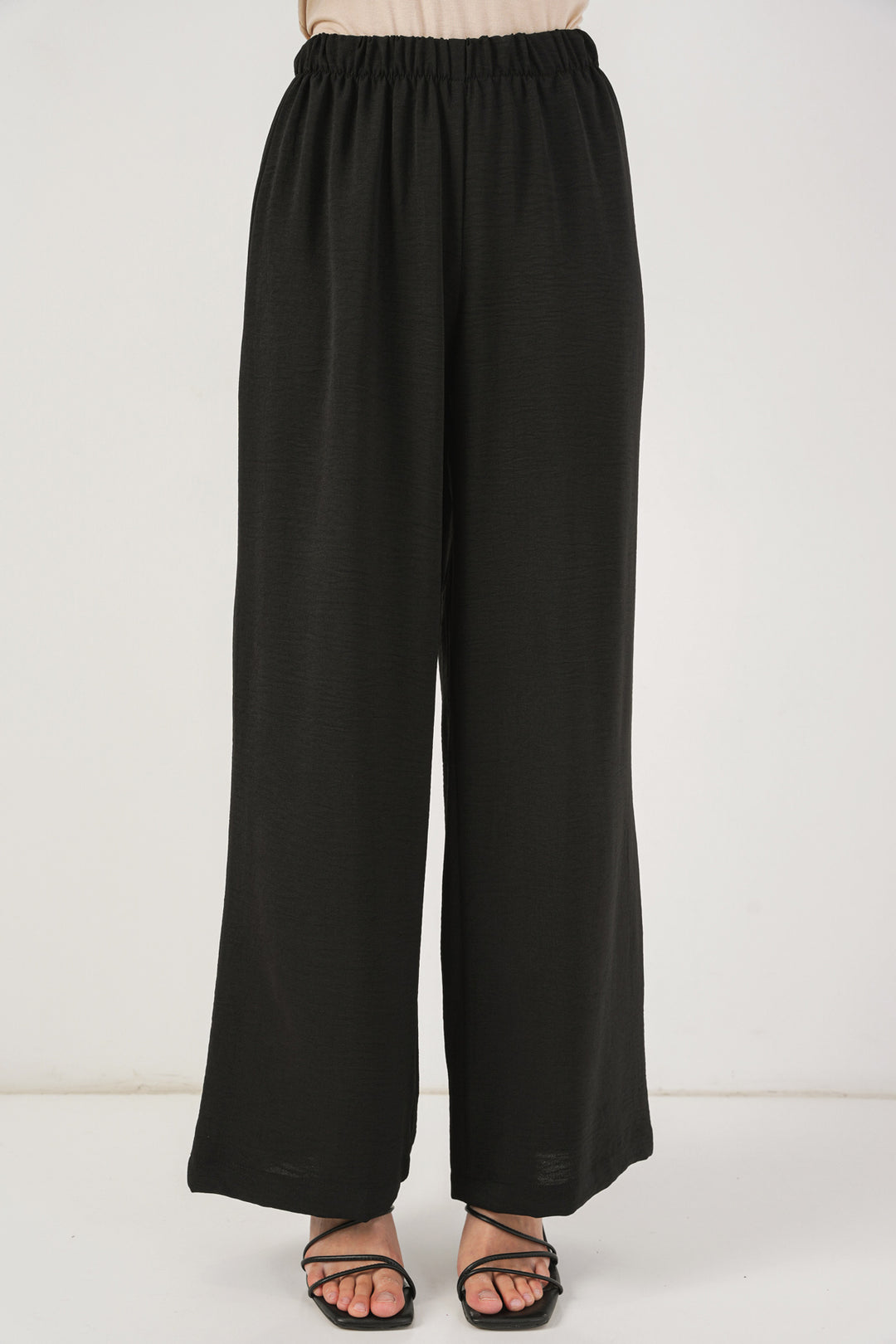 BGD Women Women's Front Lace-Up Tunic Pants Set 6744 - Black - Dovzhansk
