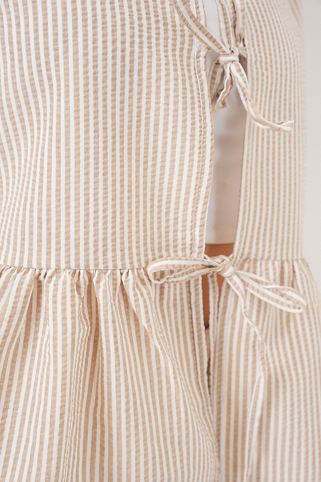 BGD Women Women's Front Tied Blouse 961 - Biscuit - Waiblingen