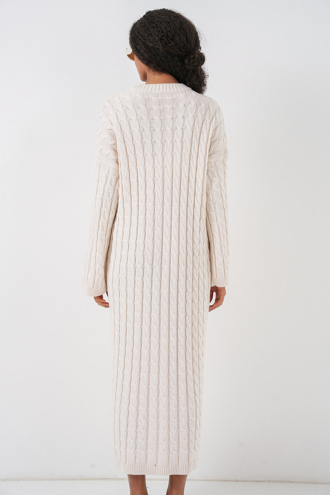 BGD Women Woman Braided Long Tiko Dress 15944 - Ecru - Compiègne
