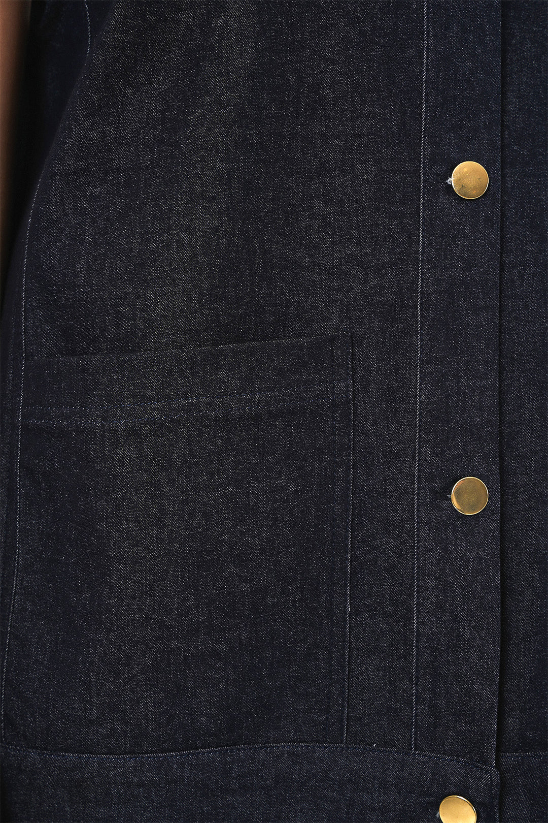 BGD Women Kadın Oversize Çift Cepli Kot Yelek 6810 - Koyu Mavi - Erkrath