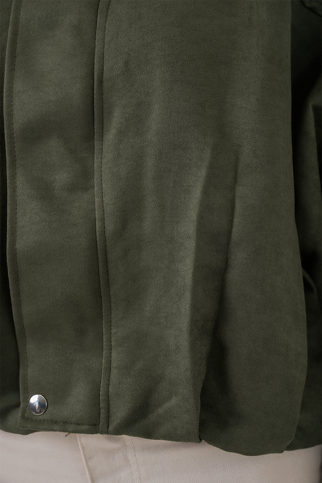 BGD Women Kadın Oversize Süet Ceket 1055 - A.Haki - Molfetta