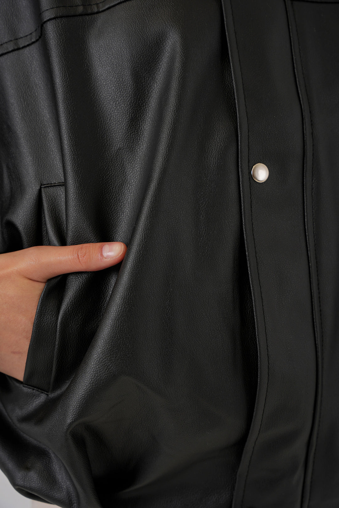 BGD Women Women's Oversize Leather Jacket 1055 - Black - Stonecrest