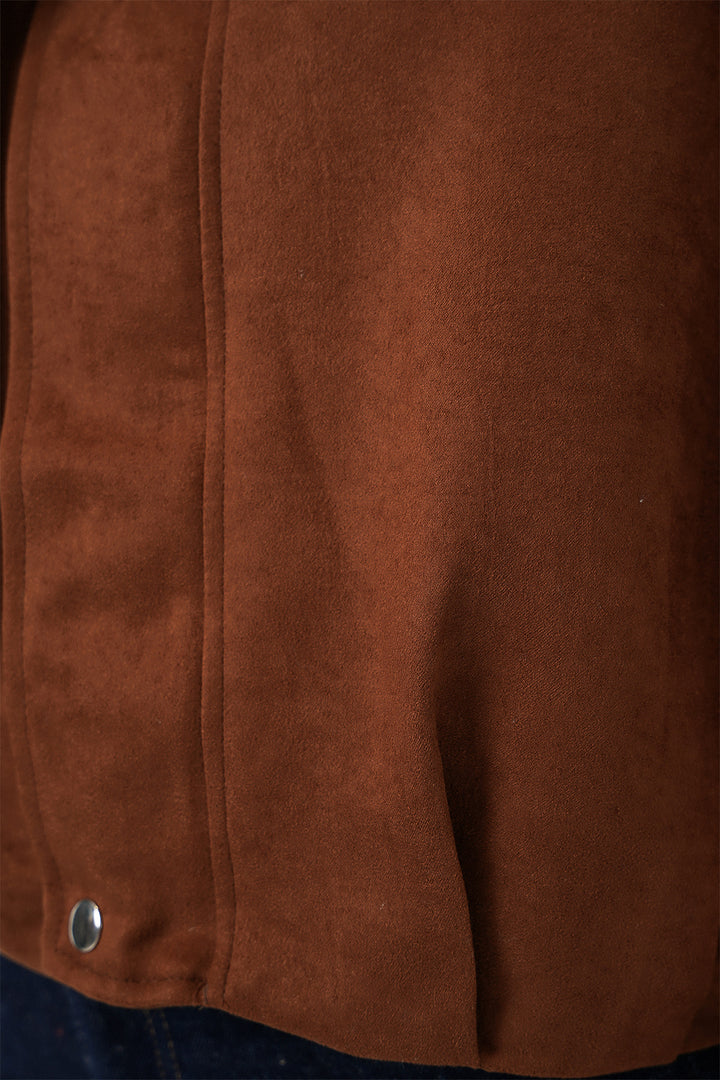 BGD Women Kadın Oversize Süet Ceket 1055 - Y.Kiremit - Sankt Gallen