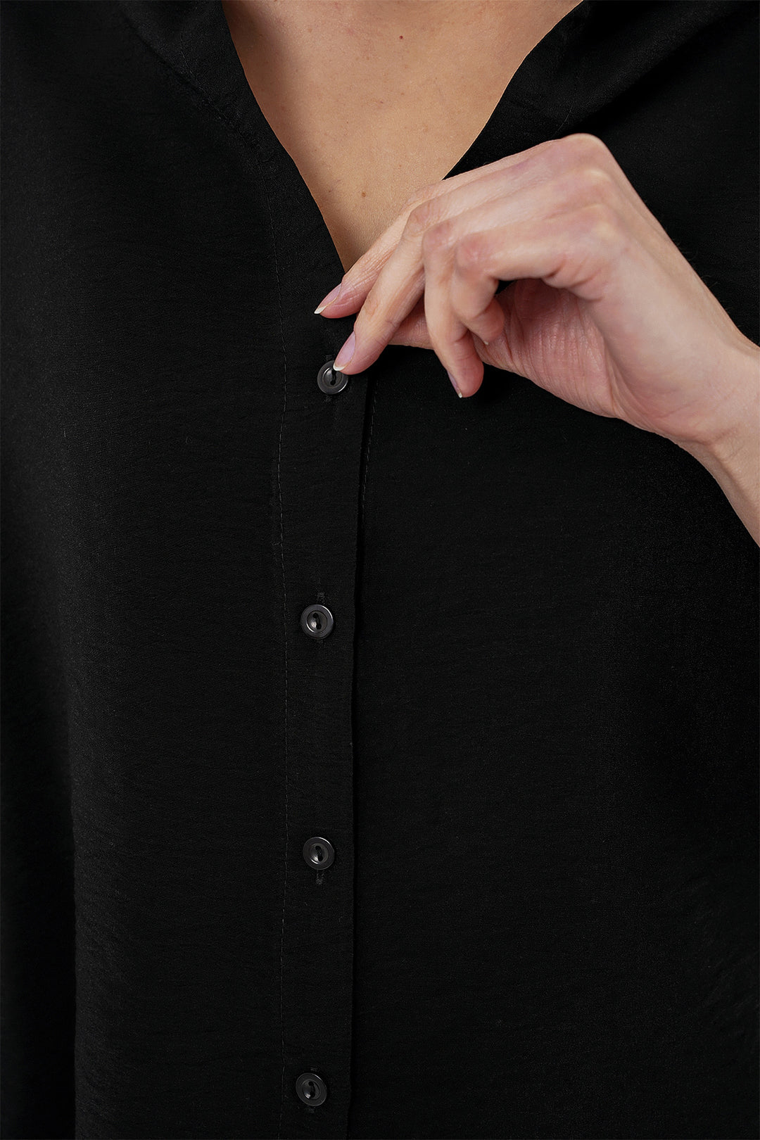 BGD Women Women's Oversize Short Sleeve Shirt 20315 - Black - Greven
