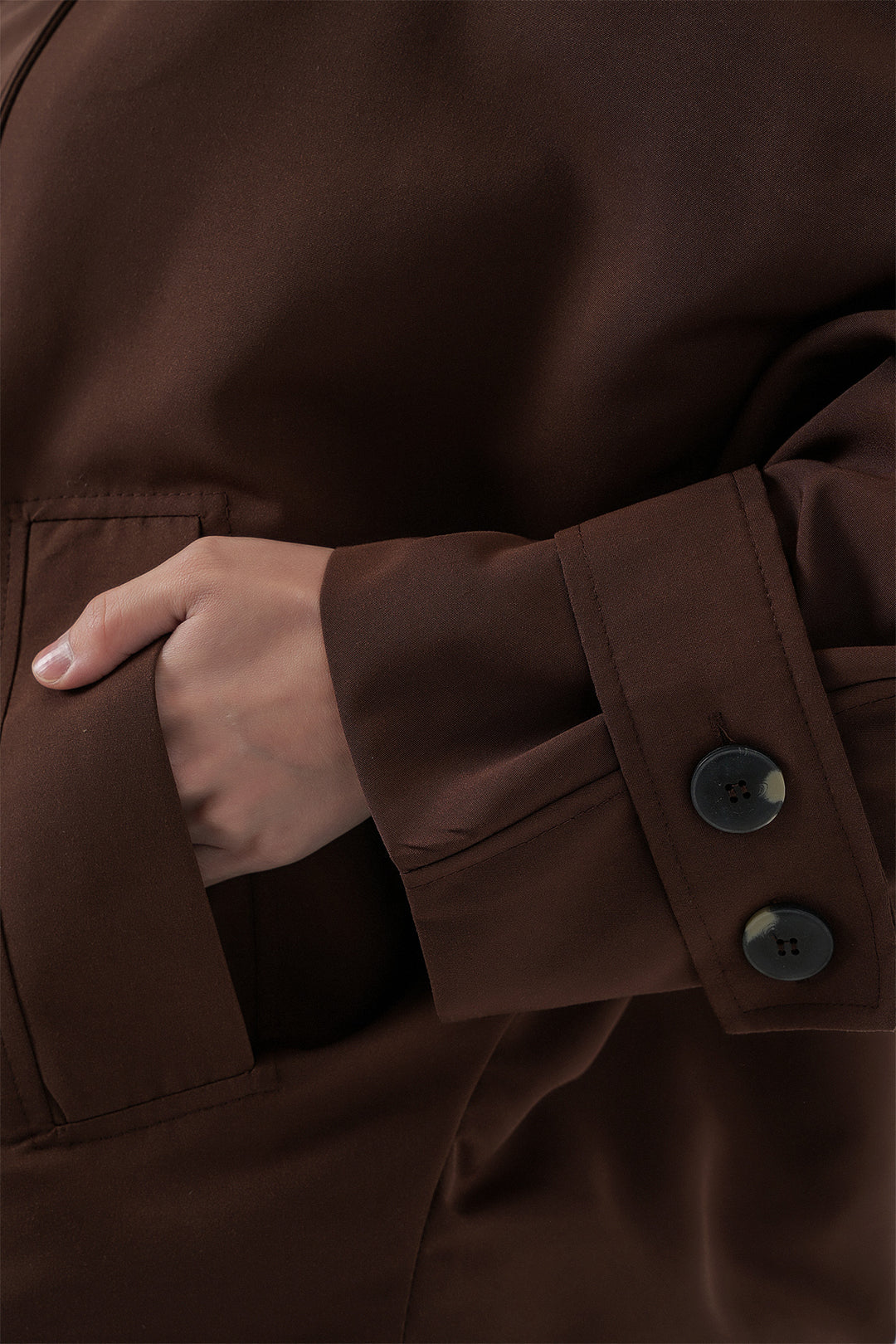 BGD Women Kadın Oversize Kısa Trençkot 5977 - Kahverengi - Ciudad Benito Juárez