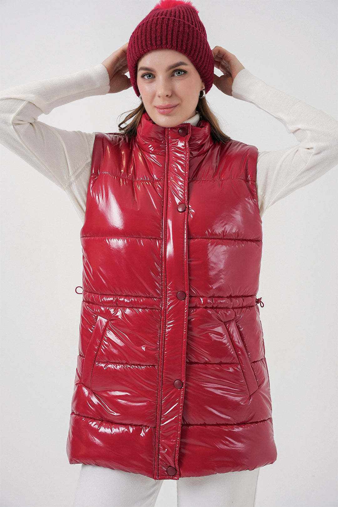 BGD Women Woman Bright Inflatable Vest 5218 - Red - Taunton