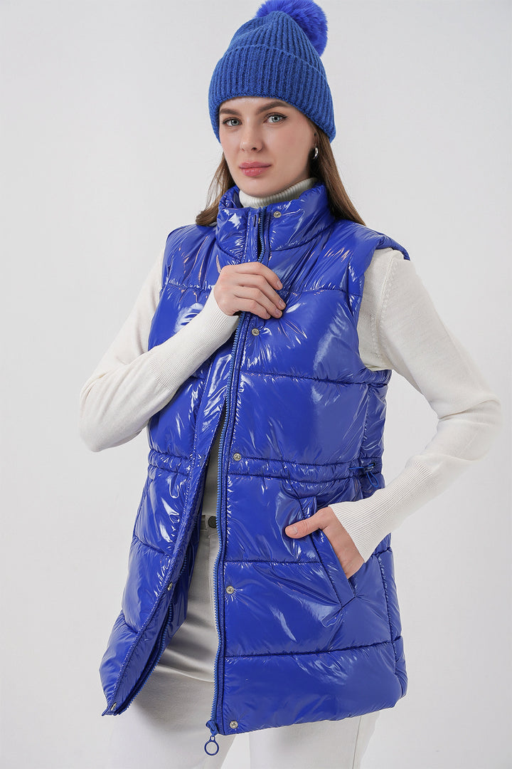 BGD Women Kadın Parlak Şişme Yelek 5218 - Saks - Warren