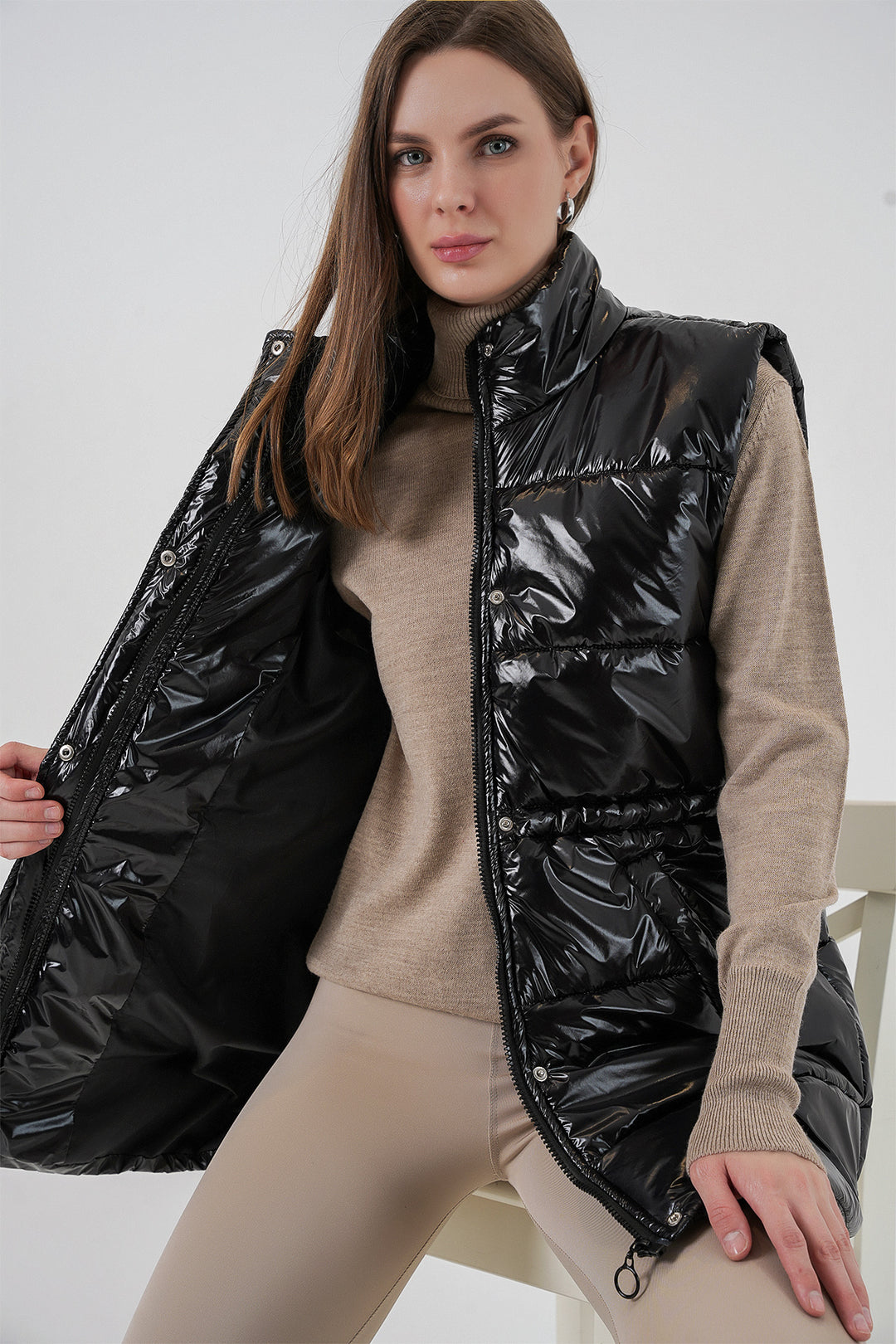 BGD Women Woman Bright Inflatable Vest 5218 - Black - Viareggio