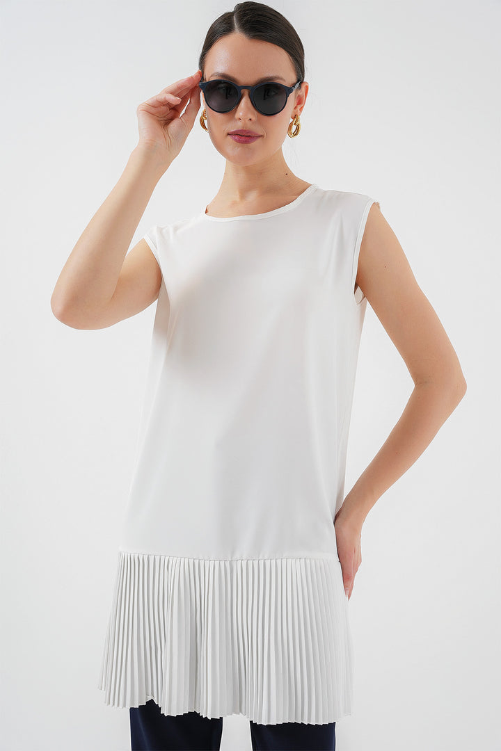 BGD Women Women's Pile Sleeveless Undershirt 2493 - White - Mission