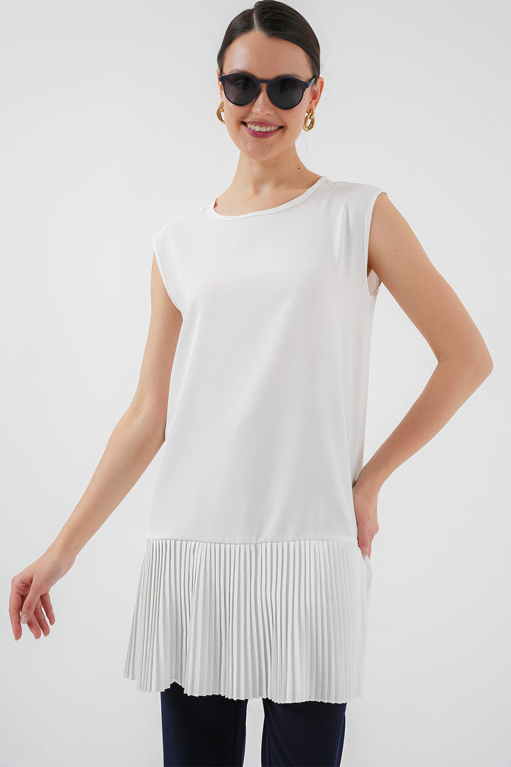 BGD Women Women's Pile Sleeveless Undershirt 2493 - White - Mission