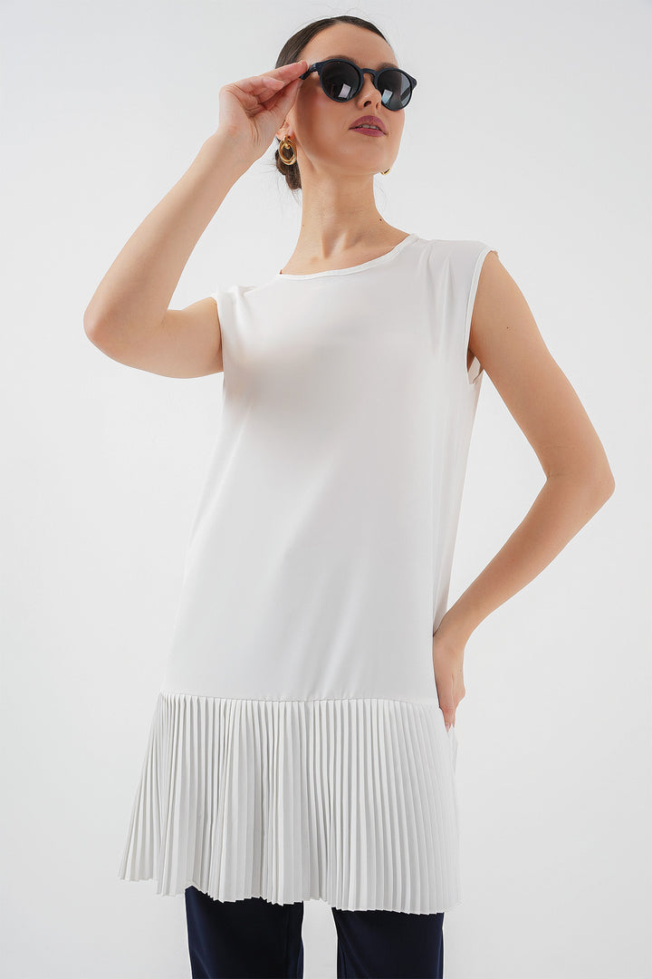 BGD Women Women's Pile Sleeveless Undershirt 2493 - White - Mission