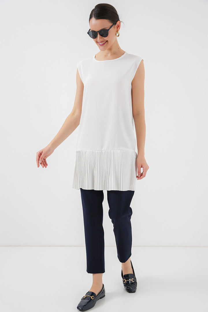 BGD Women Women's Pile Sleeveless Undershirt 2493 - White - Mission