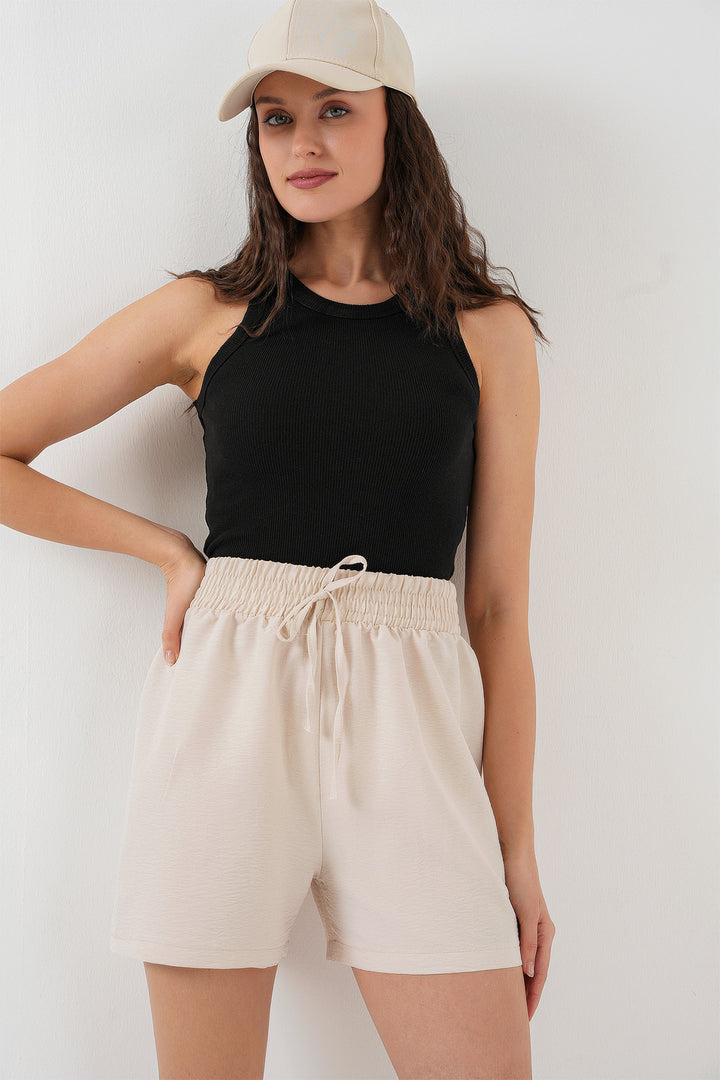 BGD Women Women's Comfort Fit Shorts 5327 - Cream - Wetzlar