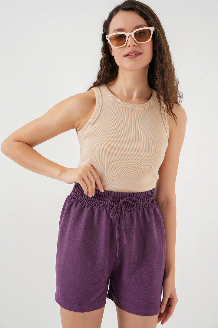 BGD Women Women's Comfort Fit Shorts 5327 - Purple - Albuquerque