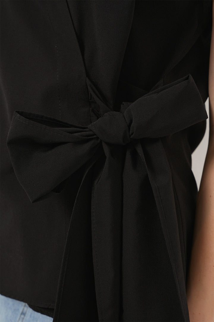 BGD Women Woman Zero Sleeve Envelope Shirt 20343 - Black - Bloomington