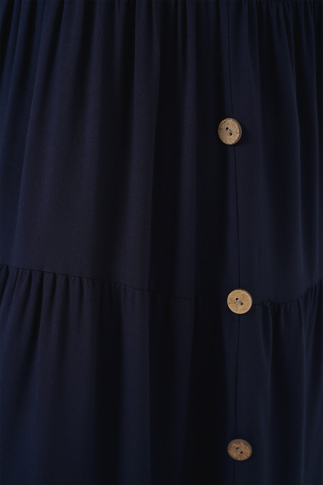 BGD Women Woman Zero Sleeve Buttoned Short Dress 2571 - Navy Blue - Mesquite