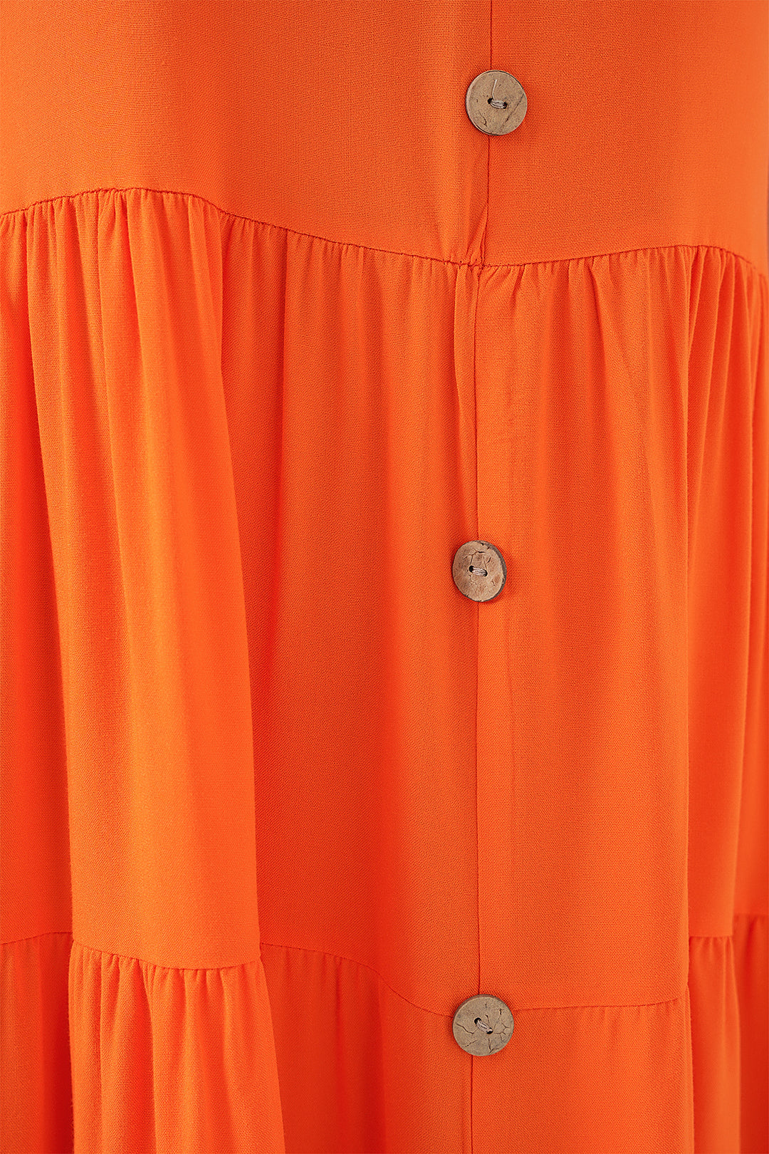 BGD Women Woman Zero Sleeve Buttoned Short Dress 2571 - Orange - Middlesbrough