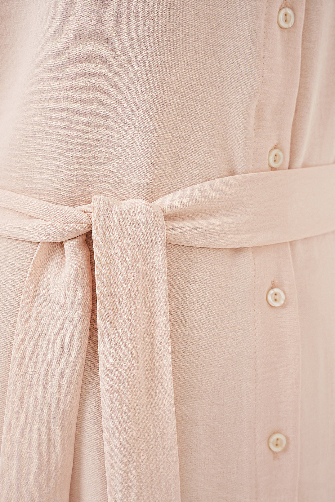 BGD Women Women's Zero Sleeve Belted Ayrobin Dress 2568 - Cream - Grapevine