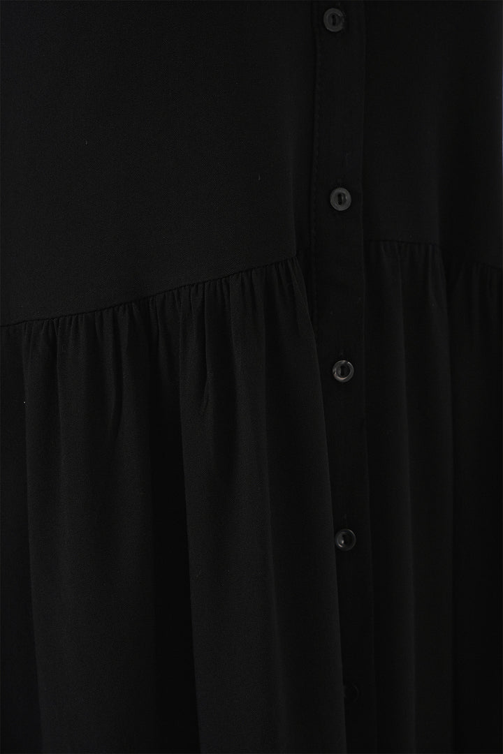 BGD Women Woman Zero Sleeve Midi Dress 2563 - Black - Erlangen