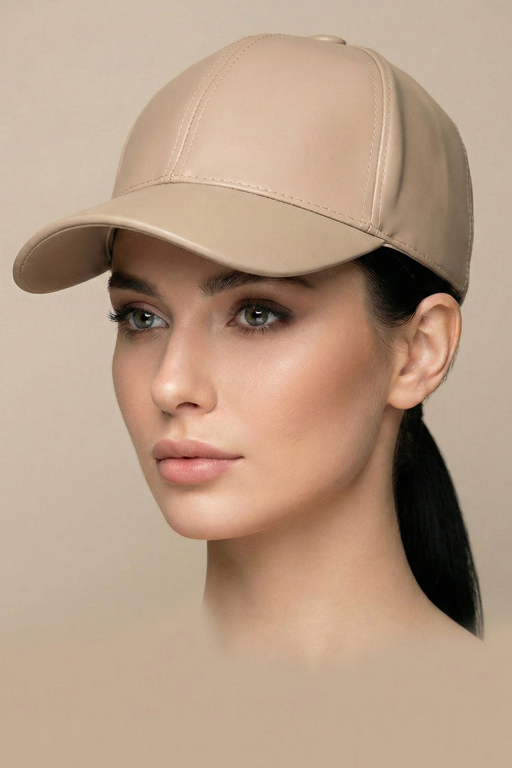 BGD Women Kadın Suni Deri Şapka 010195 - Bej - Delmenhorst