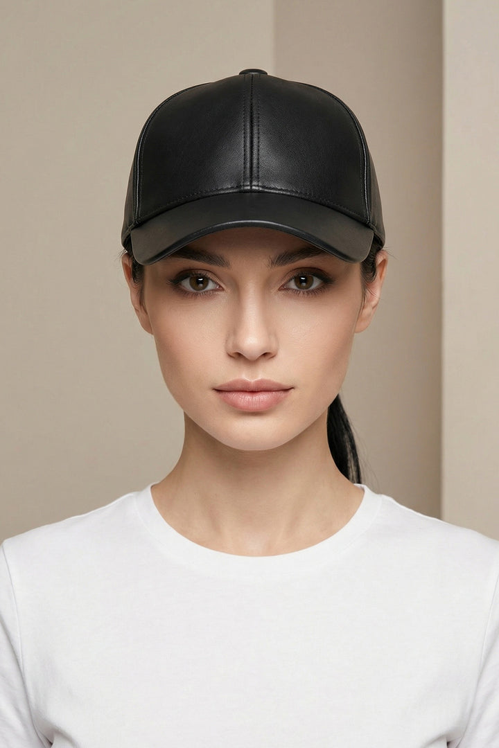 BGD Women Kadın Suni Deri Şapka 010195 - Siyah - Lyon