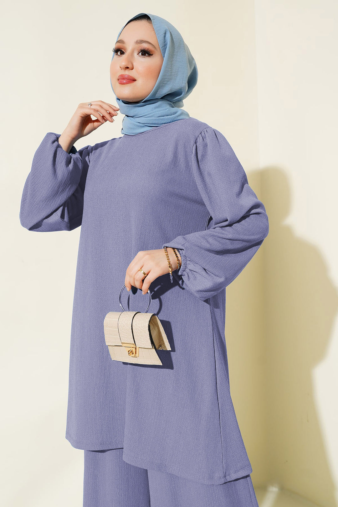 BGD Women Women's Tunic Pants Set 6663 - Lilac - Zapopan
