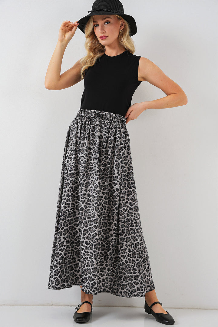 BGD Women Woman Long A-line Skirt 8050 - Anthracite - Richmond