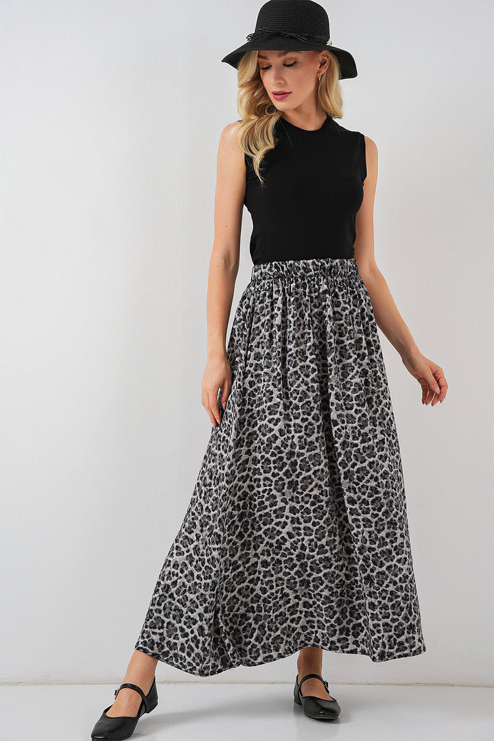 BGD Women Woman Long A-line Skirt 8050 - Anthracite - Richmond