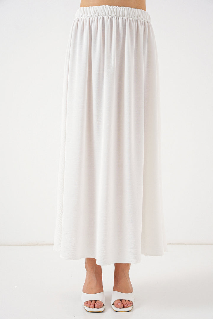 BGD Women Woman Long A-line Skirt 8050 - White - Kaiserslautern