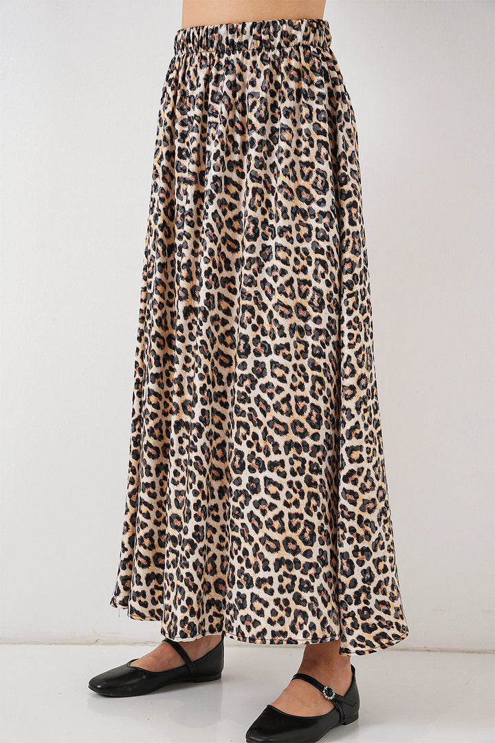 BGD Women Woman Long A-line Skirt 8050 - Dark Brown - Saint-Ouen