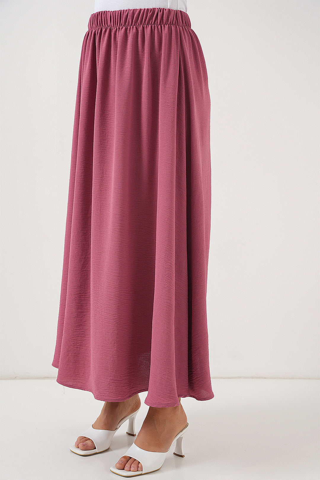 BGD Women Woman Long A-line Skirt 8050 - Rose Pink - Blois