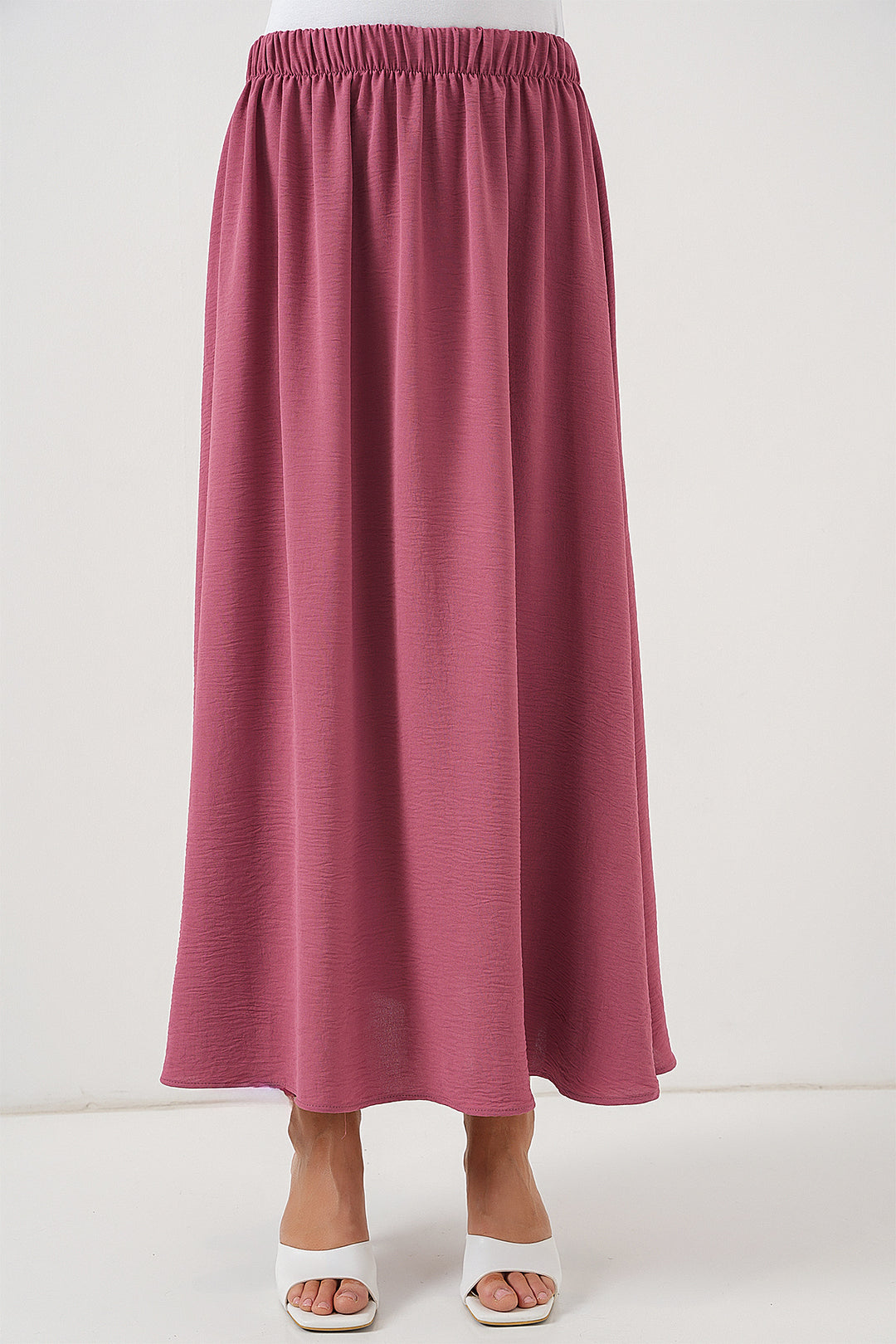 BGD Women Woman Long A-line Skirt 8050 - Rose Pink - Blois