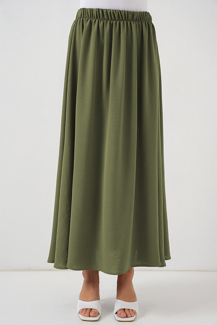 BGD Women Woman Long A-line Skirt 8050 - Khaki - Islington
